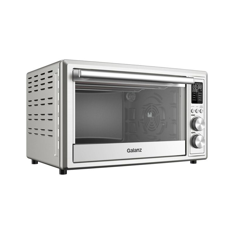 Galanz 1.1 cu ft 6-Slice Digital Toaster Oven with Air Fry - Stainless Steel