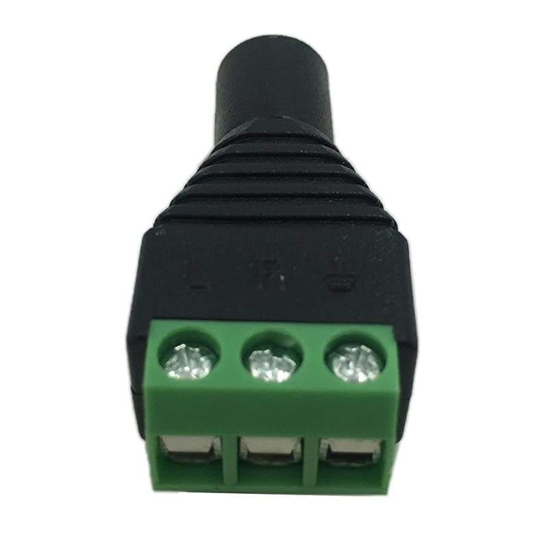 3.5mm Stereo Audio Video Female Jack to 3 Screw Terminal Female Headphone Replacement Solderless Balum Converter Adapter (2-Pack)