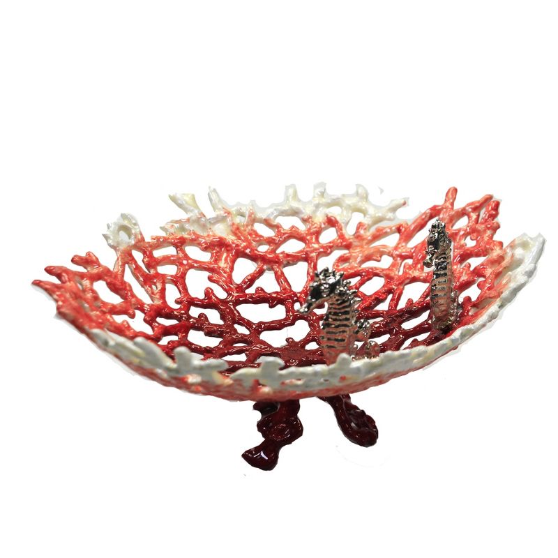 Home Decor 3.25" Coral Seahorse Bowl Ocean Aquatic Dish  -  Decorative Figurines