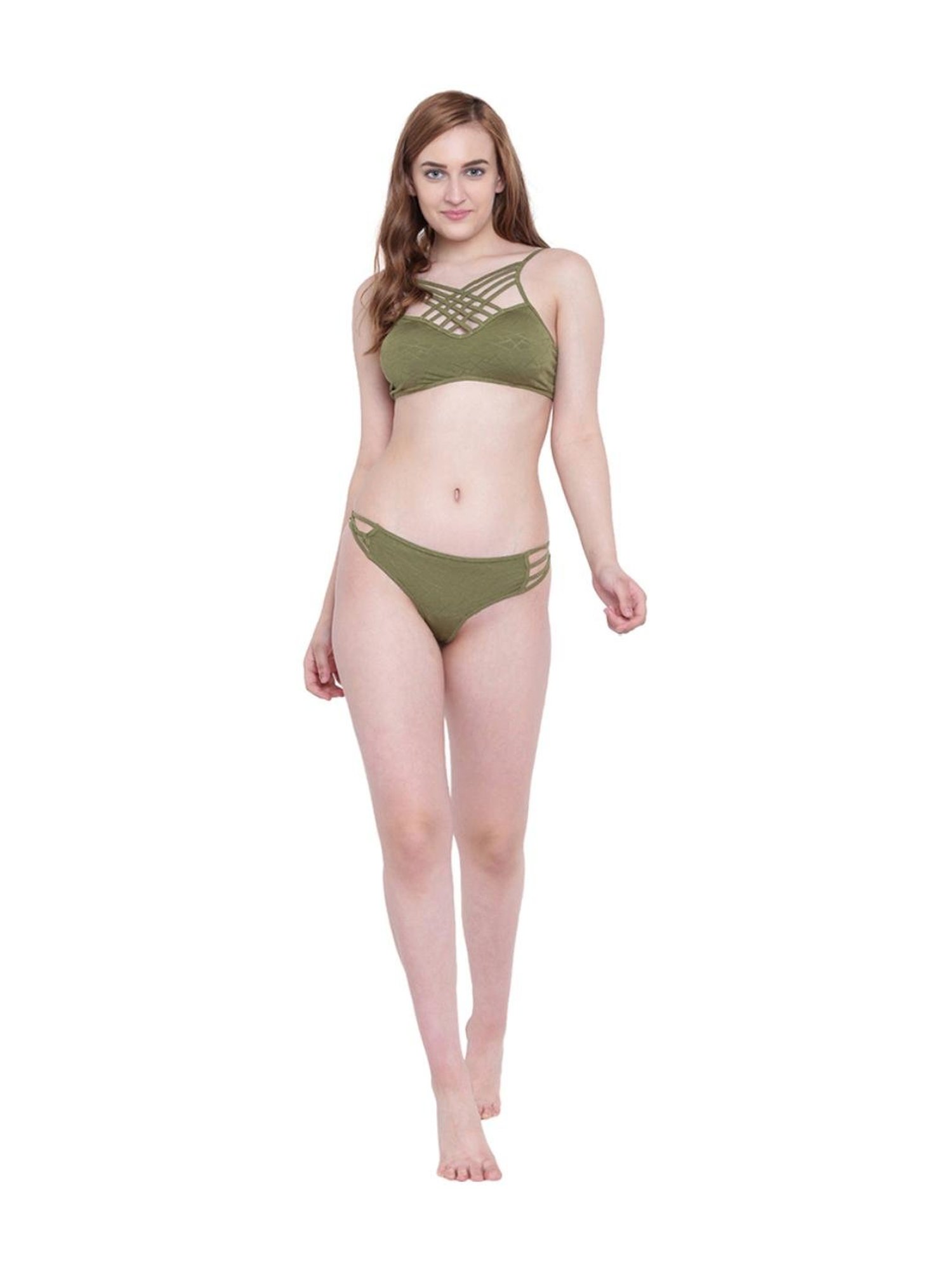 La Intimo Olive SeaOath Bra & Bikini Panty