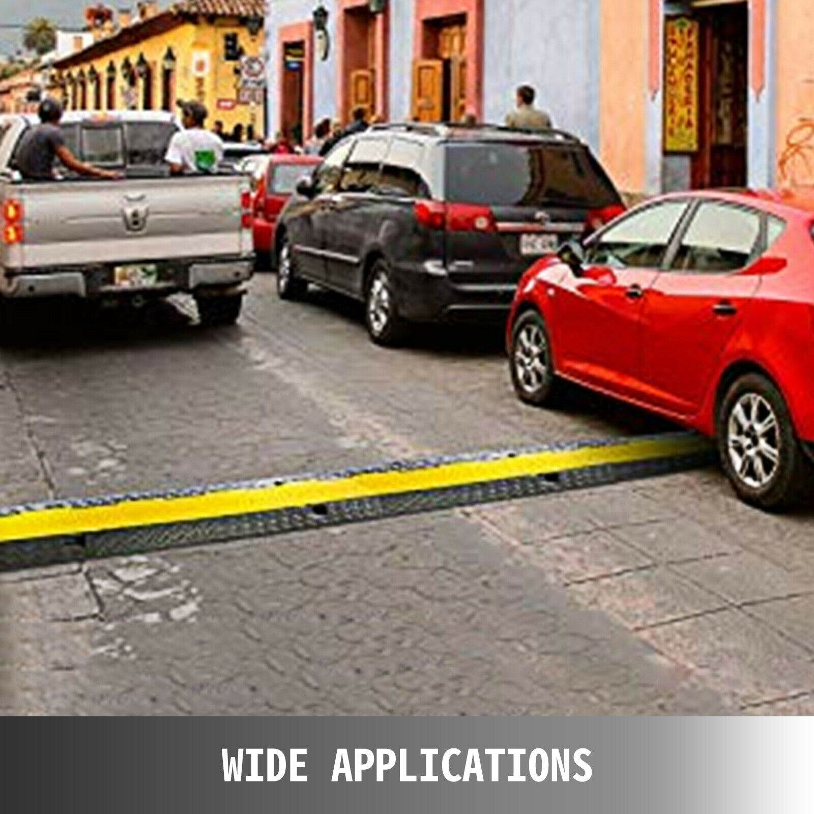 3pcs 2 Channel Rubber Electrical Wire Cable Cover Ramp Guard Cord Protector