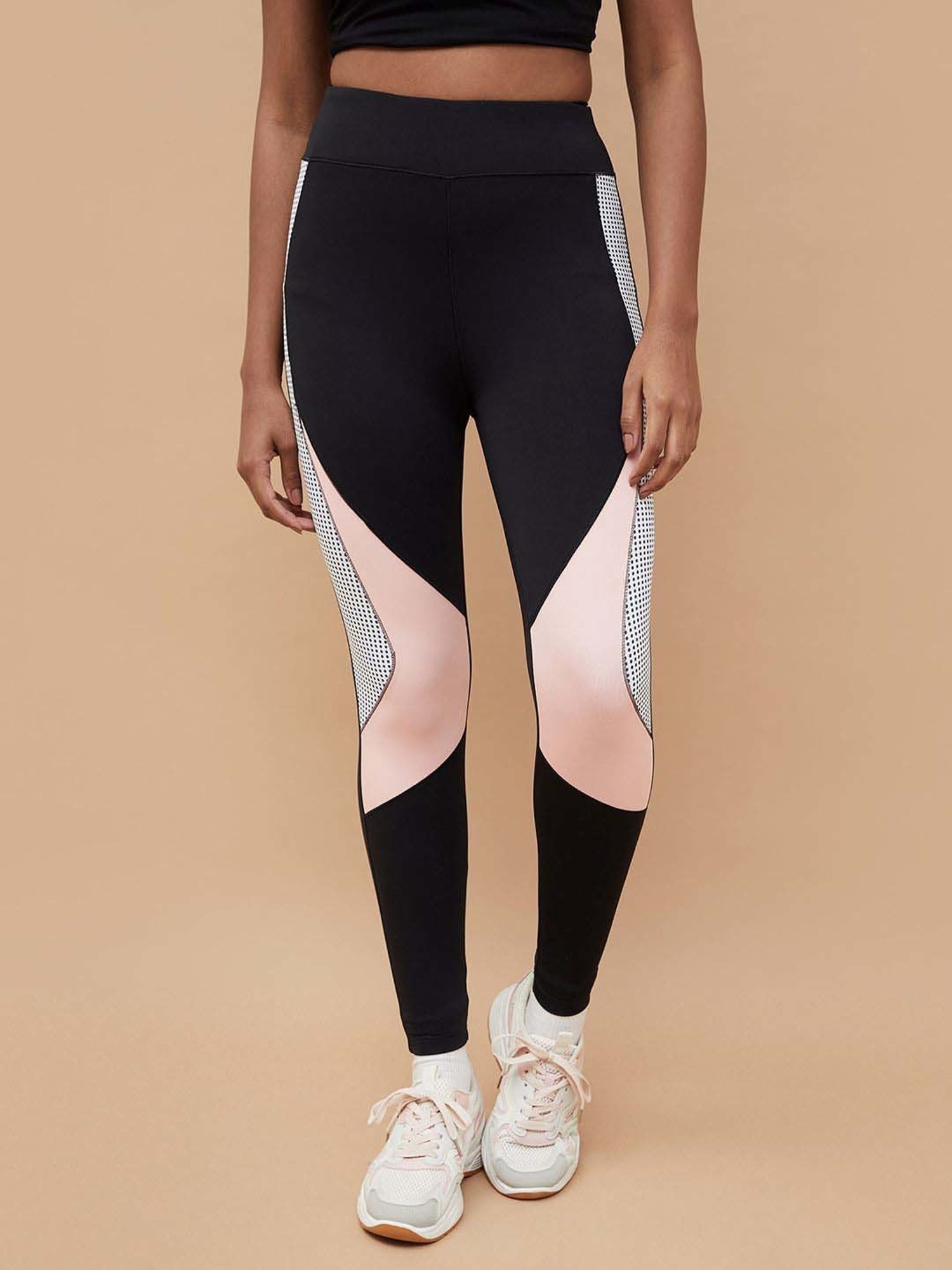KAPPA Black Printed Sports Tights