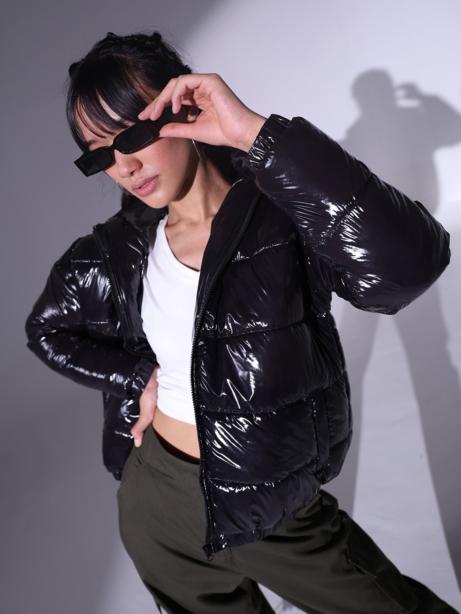 Hubberholme Black Relaxed Fit Puffer Jacket