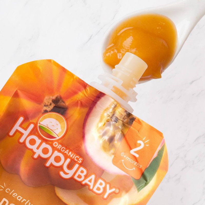 HappyBaby Clearly Crafted Pears Pumpkin & Passion Fruit Baby Food Pouch - 4oz