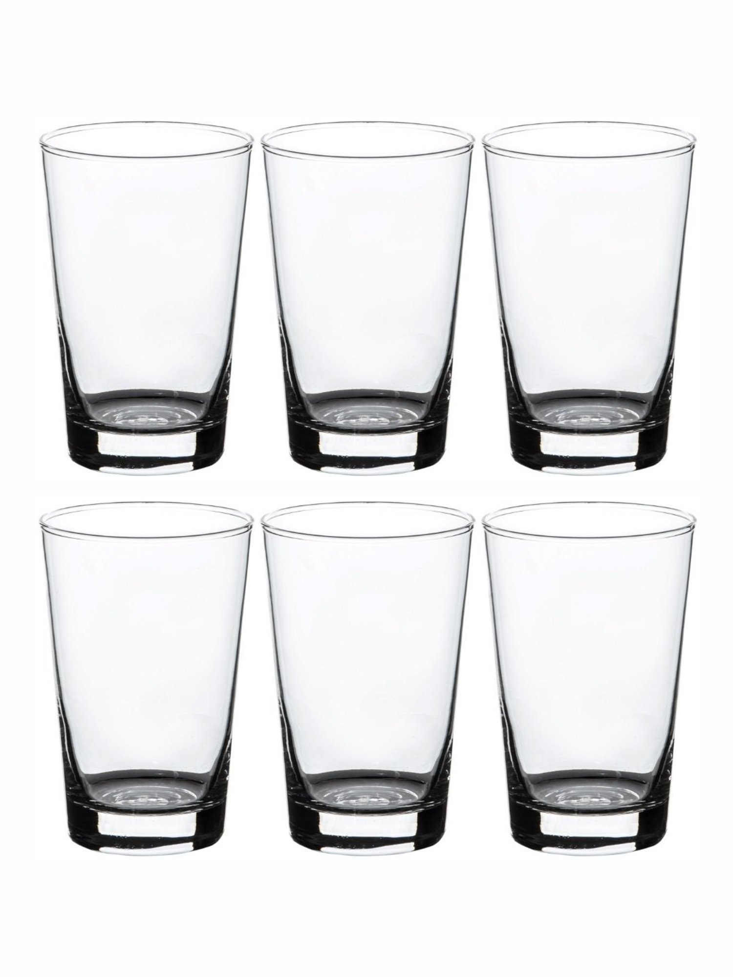ROXX Transparent Glass Tumbler - Set of 6 (350ml)