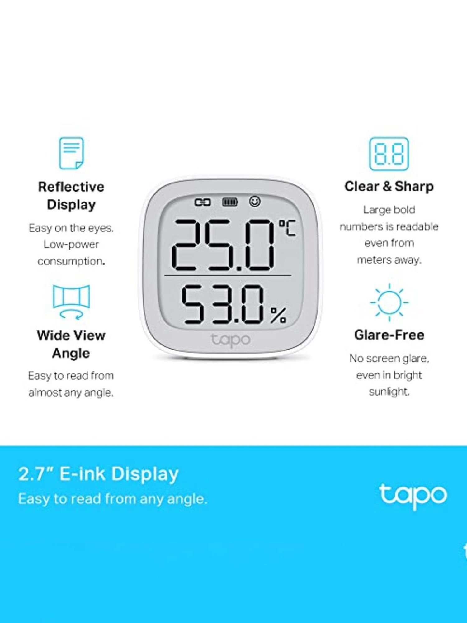 TP-Link Tapo T315 Smart Temperature & Humidity Monitor (White)