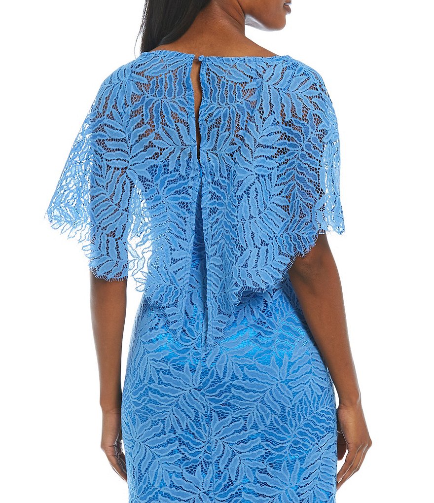 JS Collections Katherine Illusion Lace Pop Over Gown