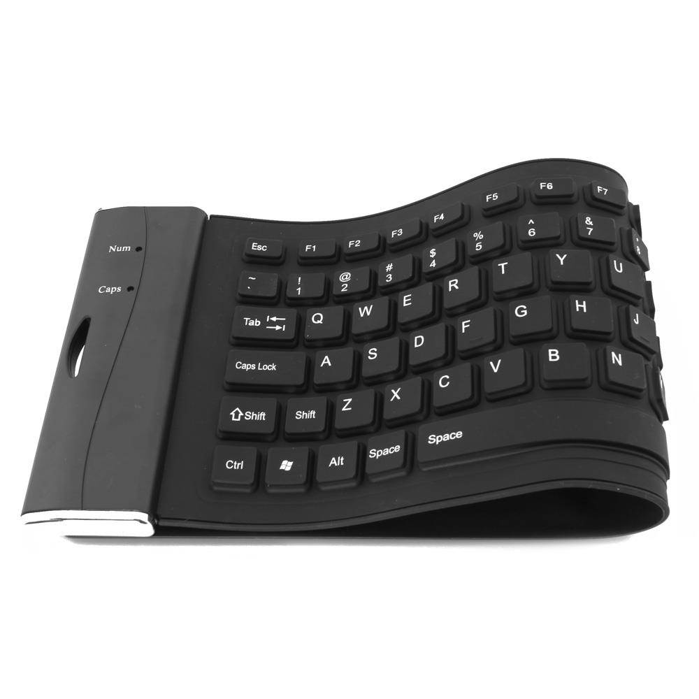 axGear Waterproof Silicone Keyboard Foldable Flexible USB Dustproof DirtProof Full Size