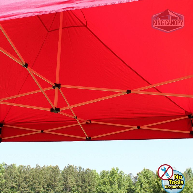 King Canopy 10'x10' Festival Instant Pop Up Tent with Red Cover