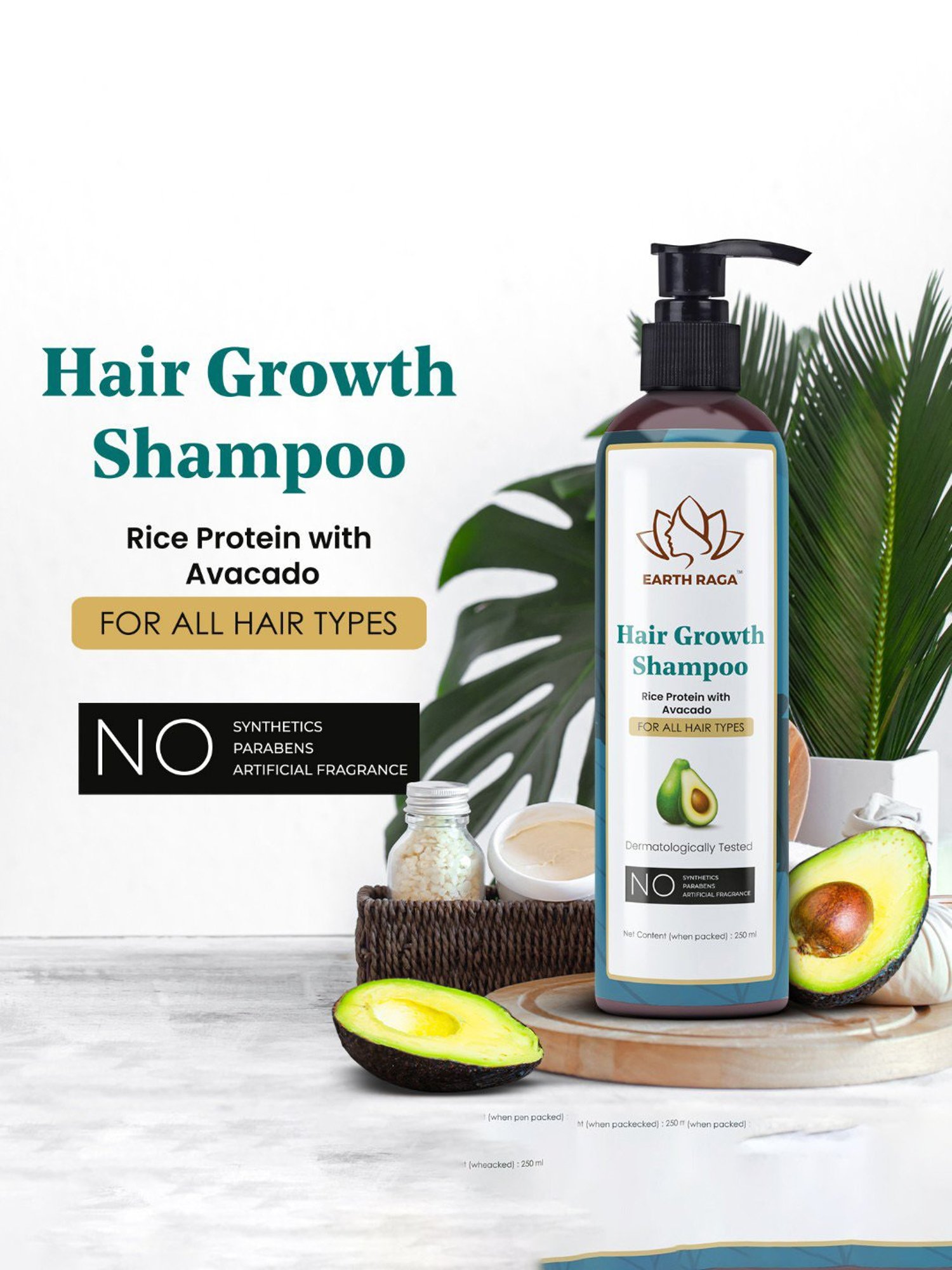 Earthraga Hair Growth Shampoo - 250 ml
