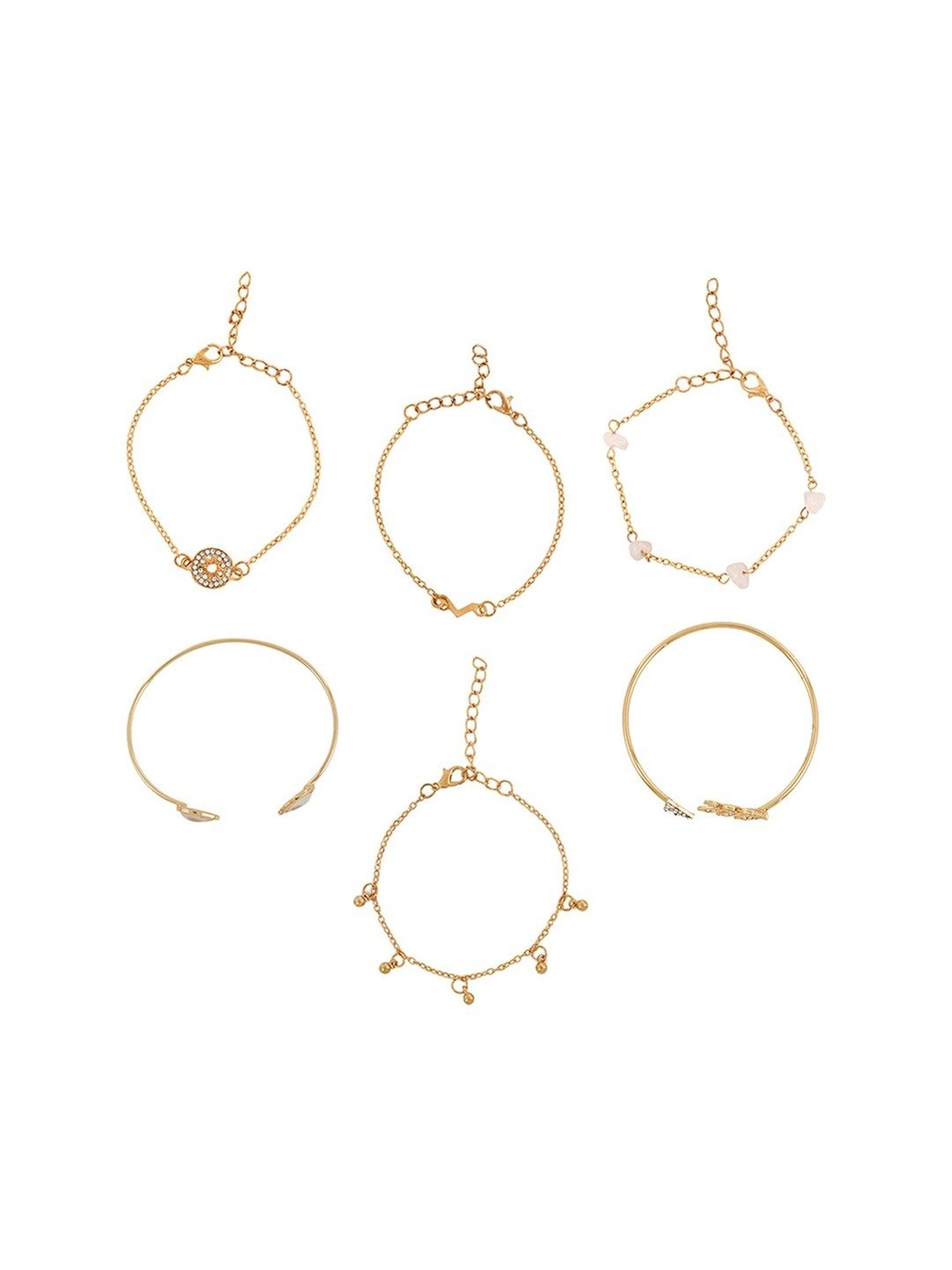 Joker & Witch Golden Arrow Head Flexible fit Bracelet - Set of 6