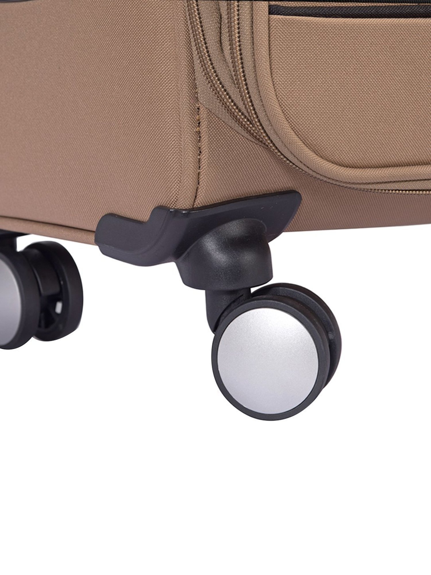 Carriall Beige 4 Wheel Large Soft Cabin Trolley Set of 2 - 79 cm