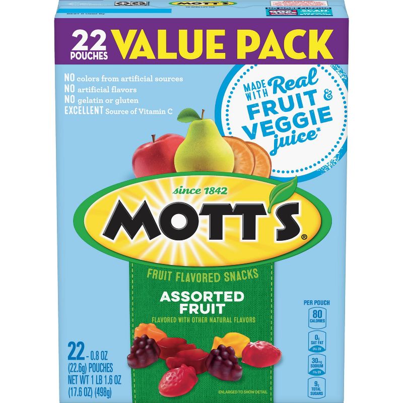 Mott's Assorted Fruit Flavored Snacks Value Pack - 19.2oz/22ct