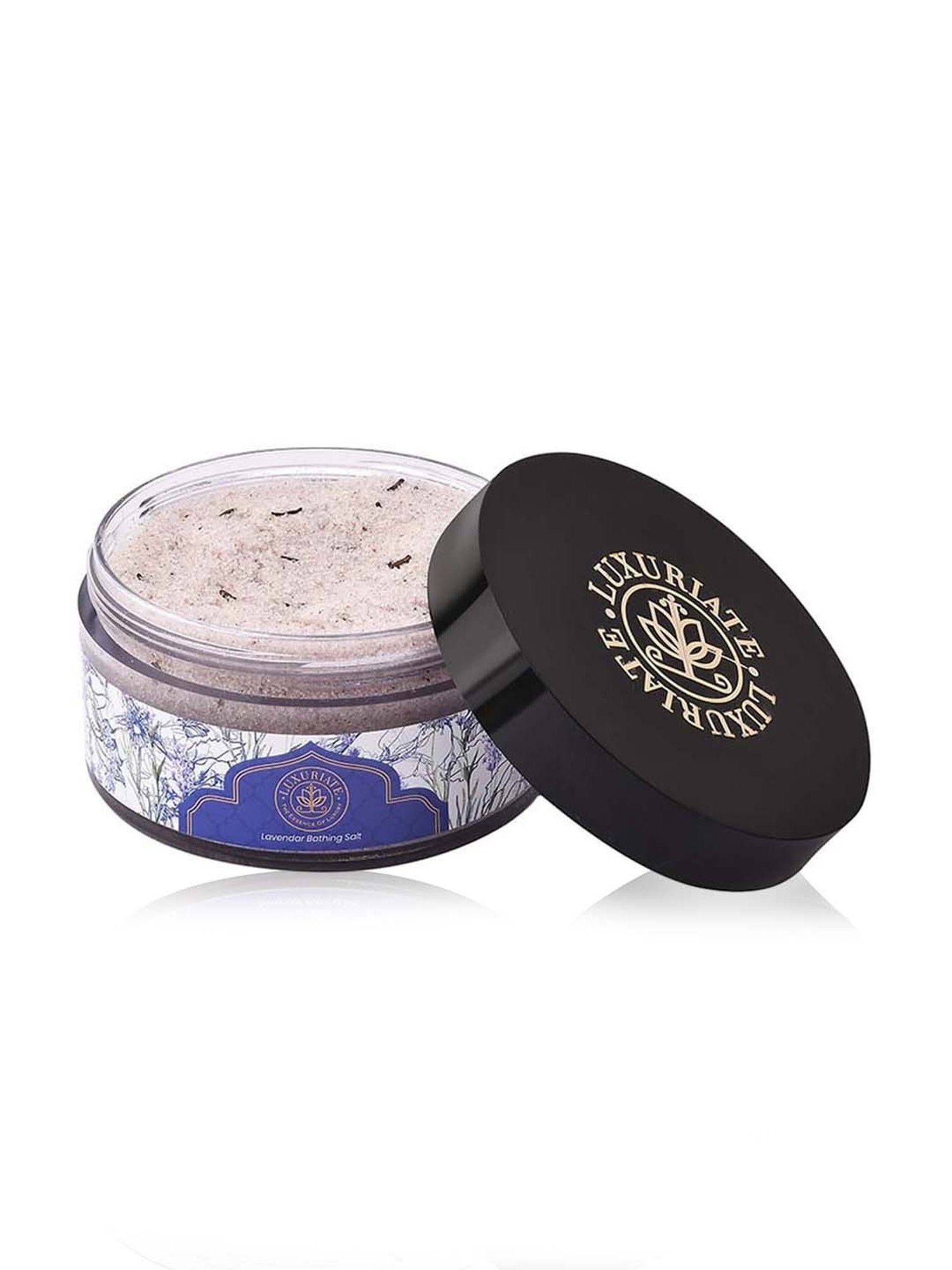 Luxuriate Lavender Bathing Salt Enriched With Essential Oil and Lavender Buds - 150 gm