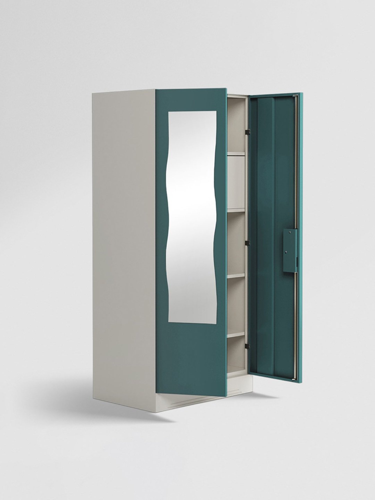 Godrej Interio Slimline 2-Door Steel Almirah, Tex Sea Pine (1-Year Warranty, 1 Locker, 1 Drawer)