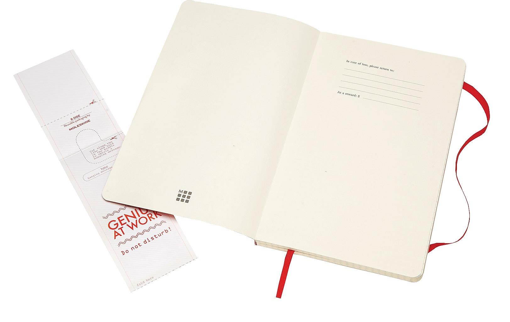 Moleskine MSKN Large Squared Scarlet Red Soft Cover 854641XX