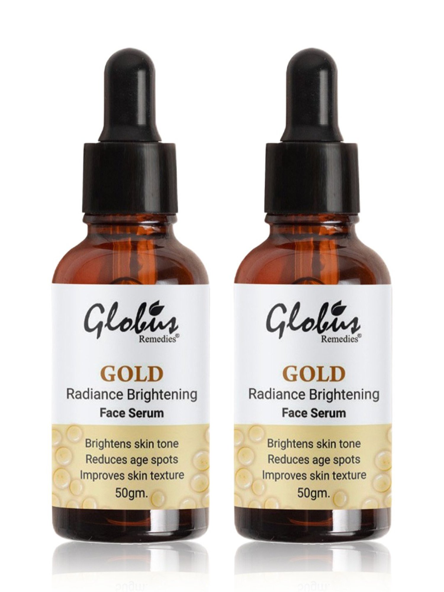 Globus Remedies Gold Radiance Brightening Face Serum - Pack of 2