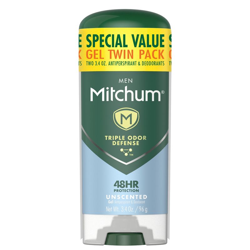 Mitchum Men's Antiperspirant & Deodorant Gel Unscented - 2pk - 3.4oz
