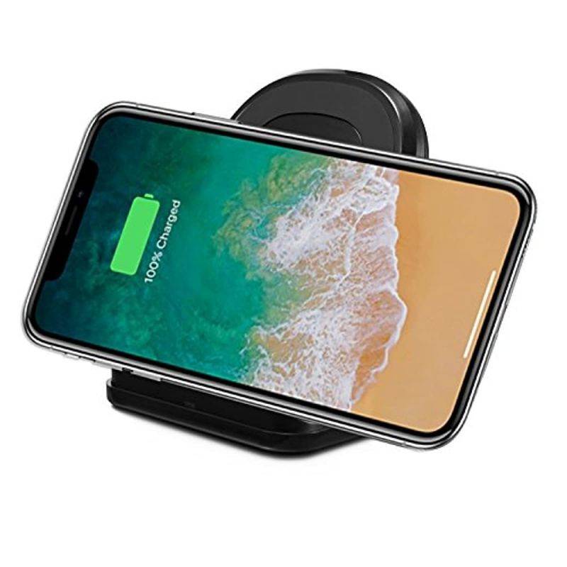 RNDs Fast Wireless Charging Stand for Apple iPhone (11, 11 Pro, 11 Pro Max, XS, XS Max, XR, X, 8, 8 Plus) (AC Adapter NOT Included) (Black)