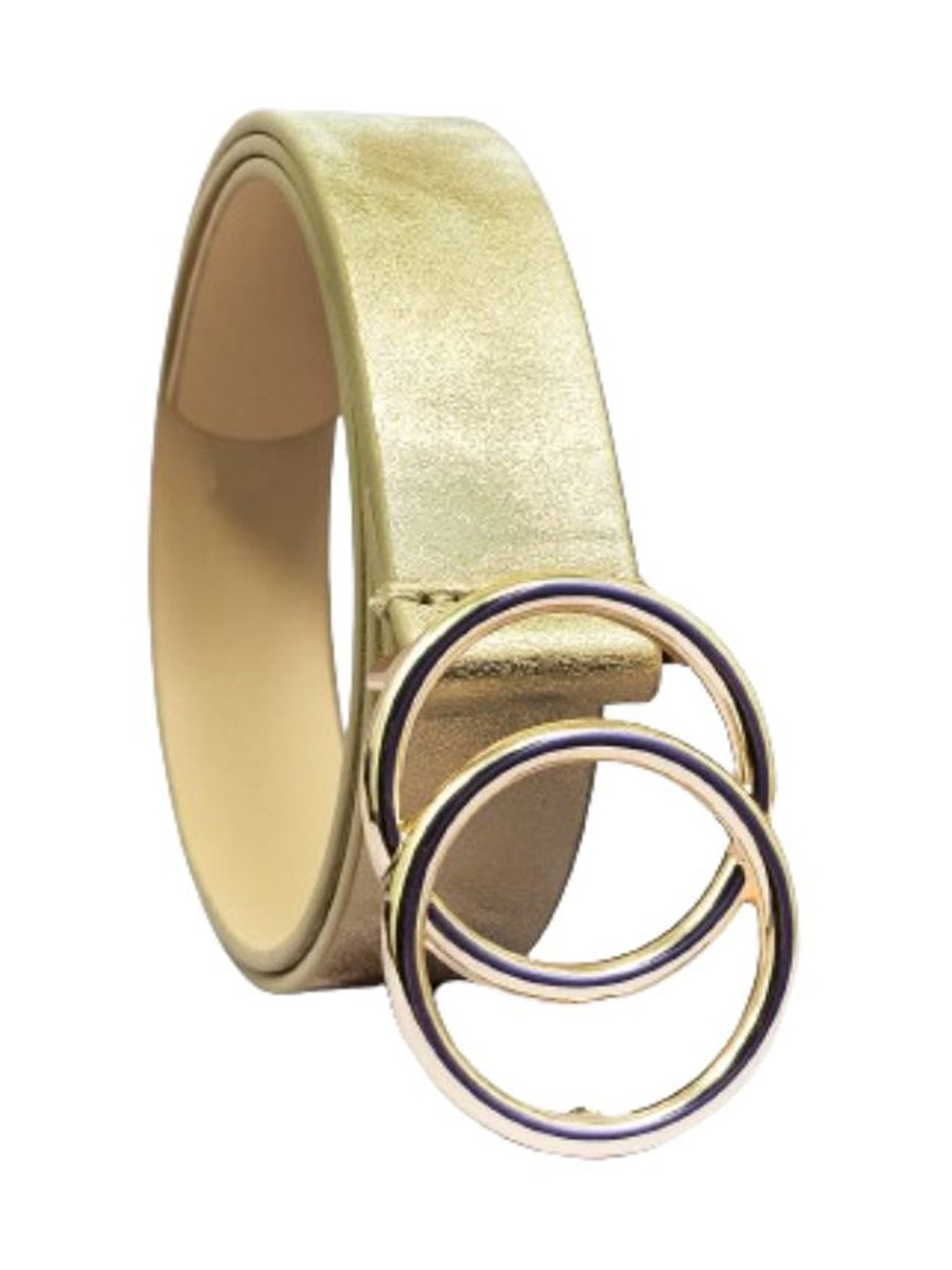 BELWABA Golden Leather Casual Belt for Women