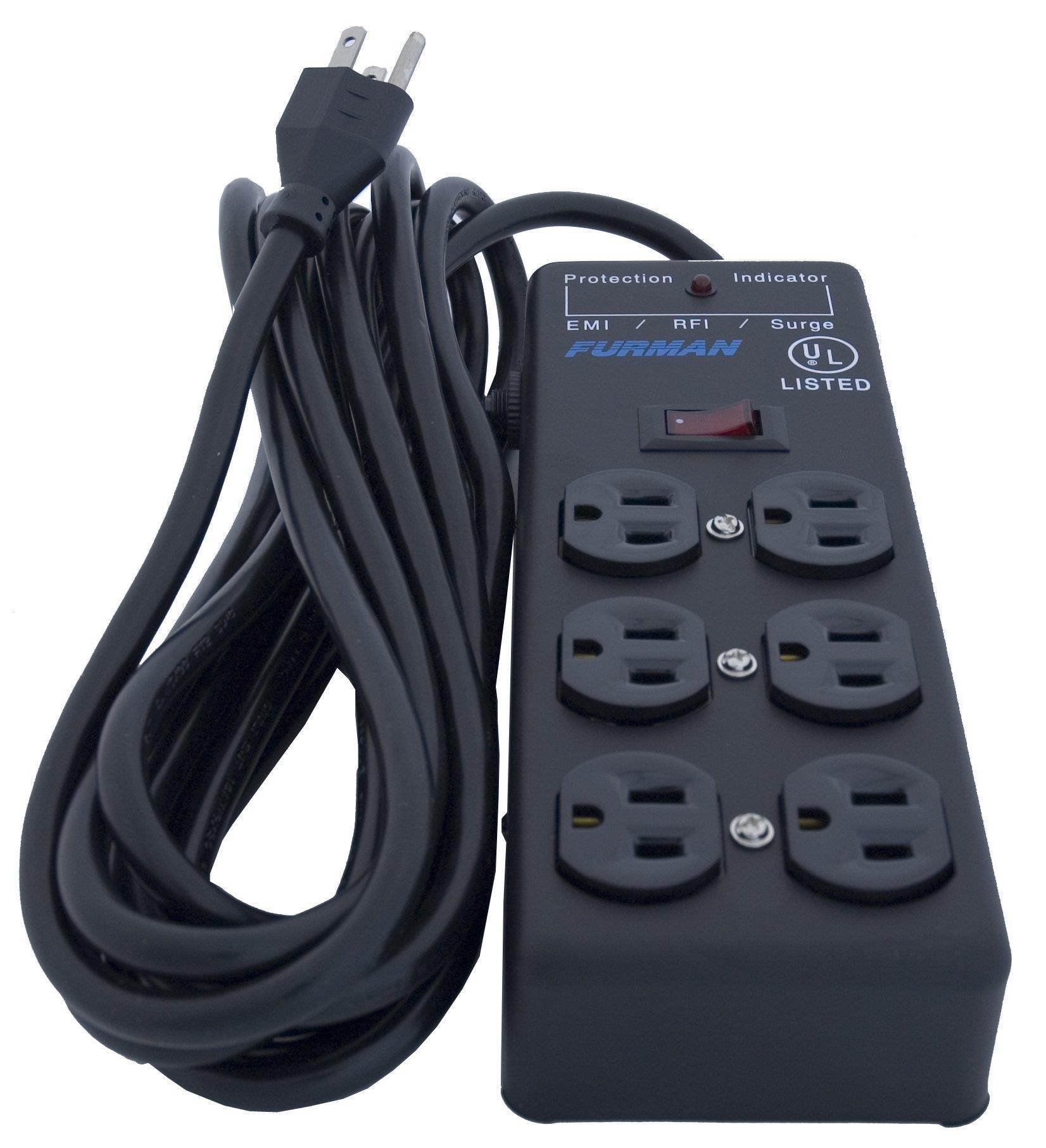 Furman SS6B 6 Outlet Pro Surge Protector Block Power Conditioner