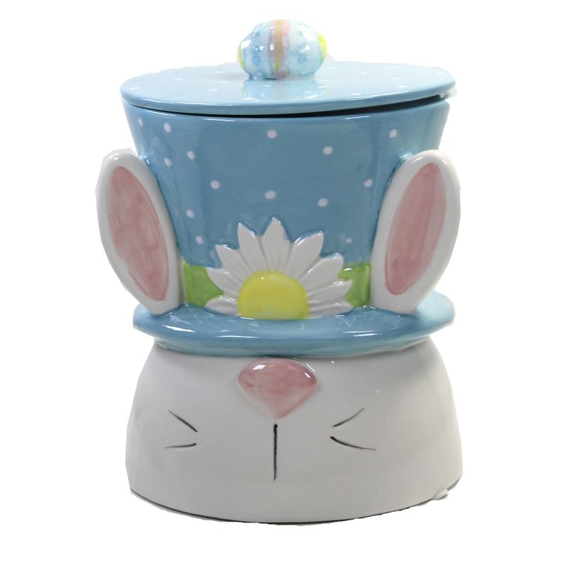 Tabletop 7.5" Bright Easter Cookie Jar Bunny Ears Egg Transpac  -  Food Storage Containers