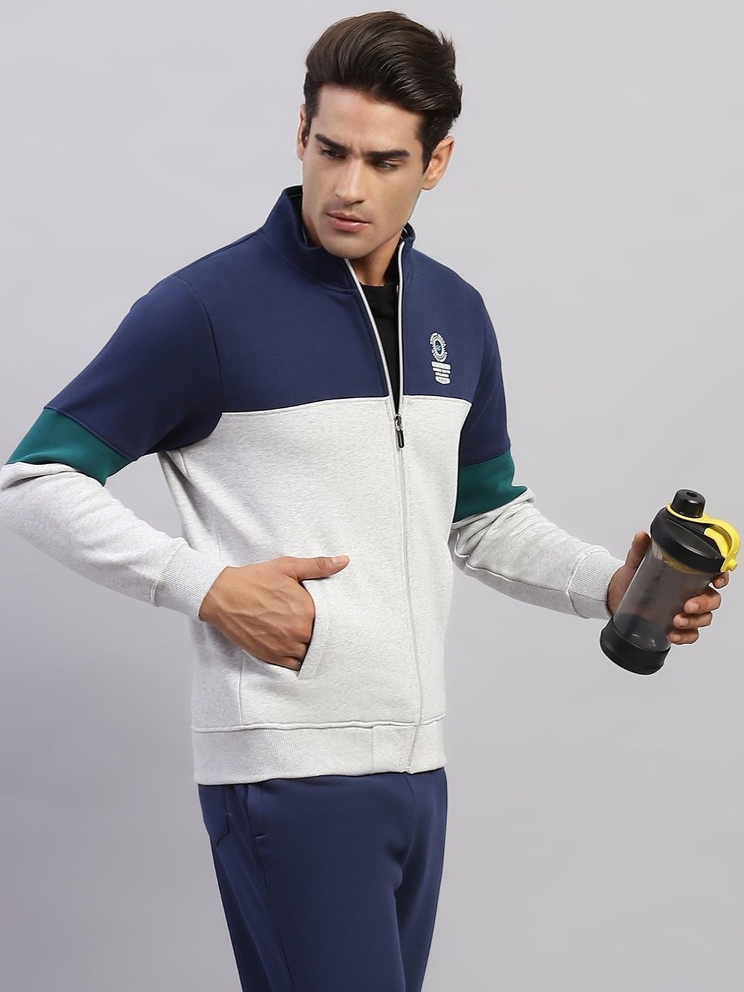 Rock.It Blue Regular Fit Printed TrackSuit