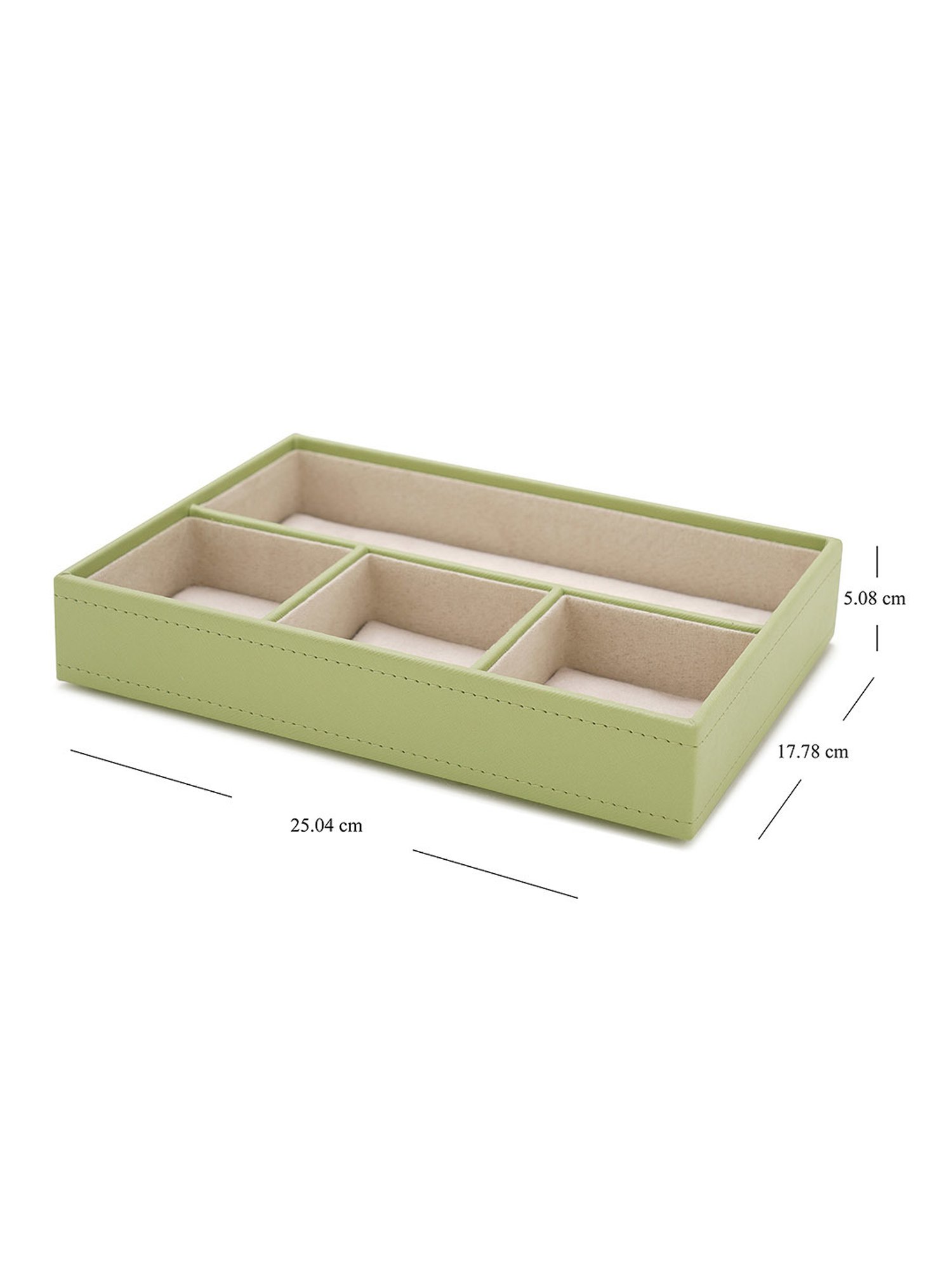 Pure Home and Living Green Leather Solid Organisers