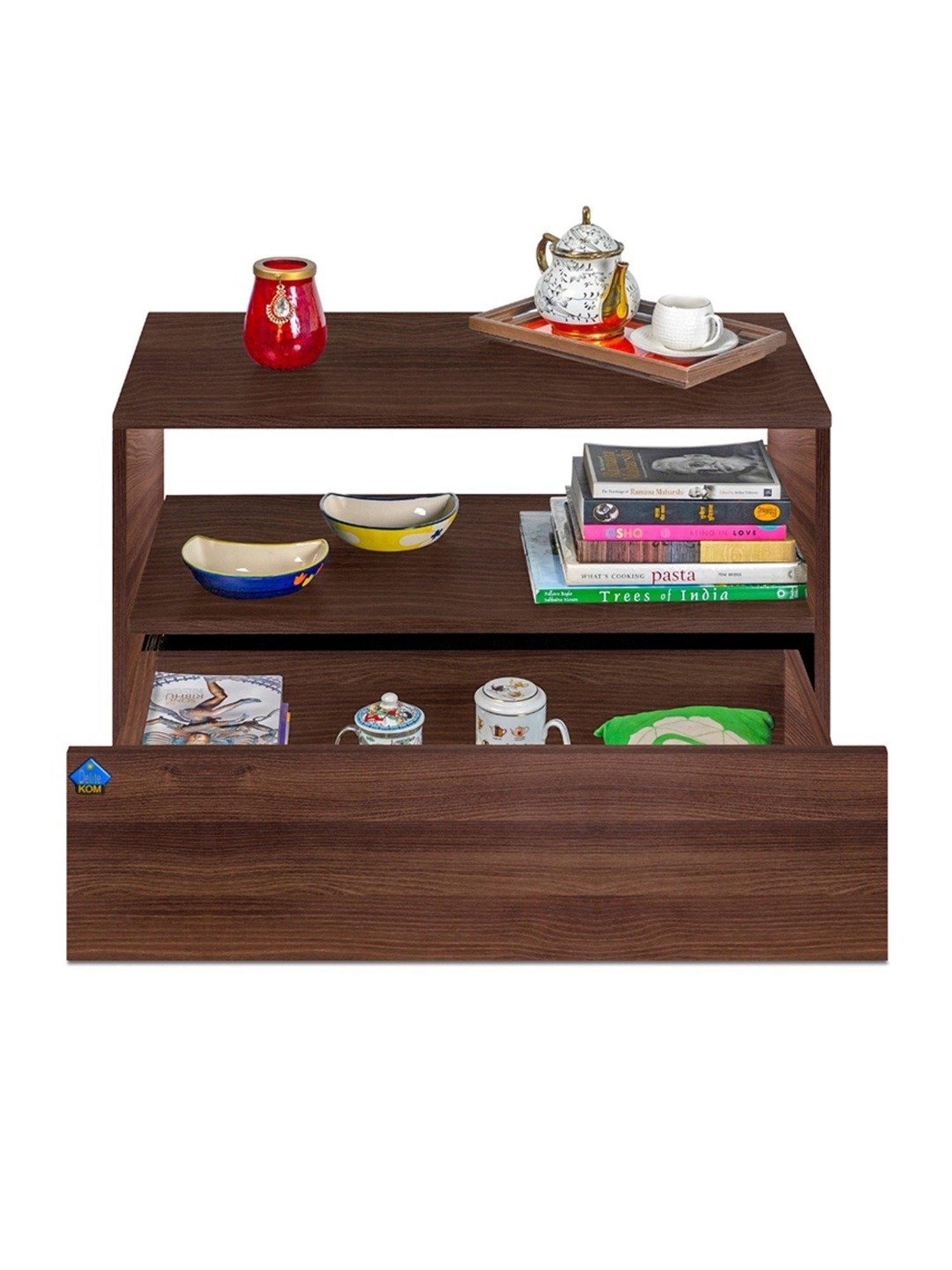 Delite Kom Blush Acacia Dark Engineered Wood Coffee Table