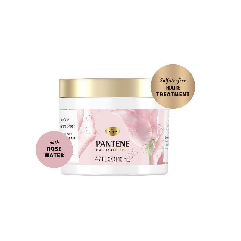 Pantene Nutrient Blends Miracle Moisture Boost Rose Water Petal Soft Hair Treatment - 4.7 fl oz