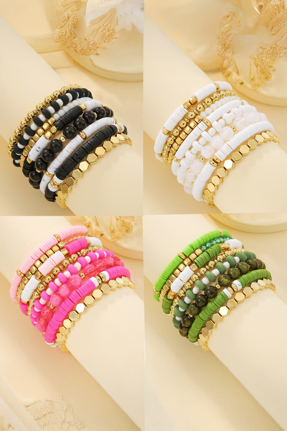 Gold Full Diamond Leather Wide Magnetic Buckle Bracelet