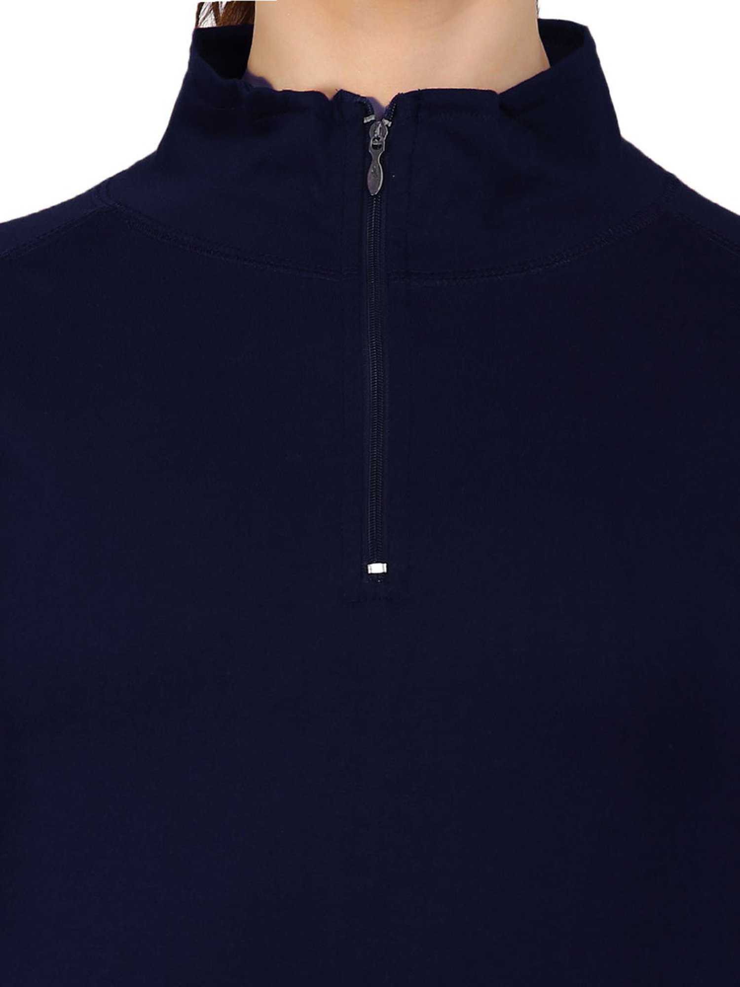 Appulse Navy Cotton Slim Fit T-Shirt