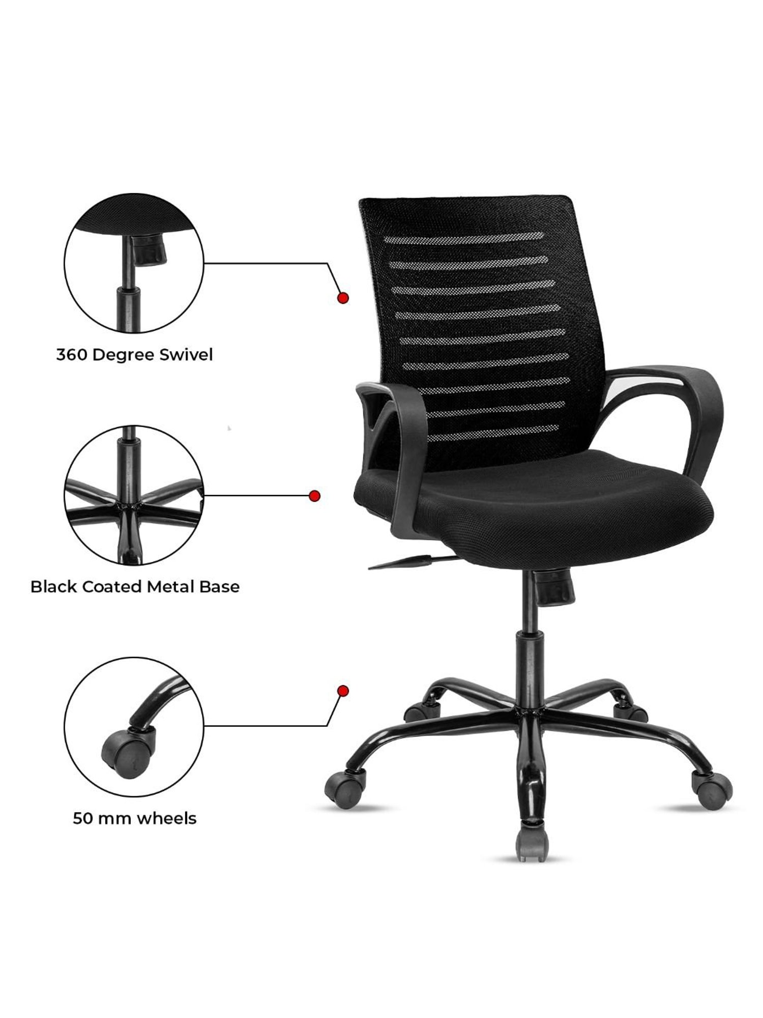 Green Soul Atom Black Foam Ergonomic Office Chair