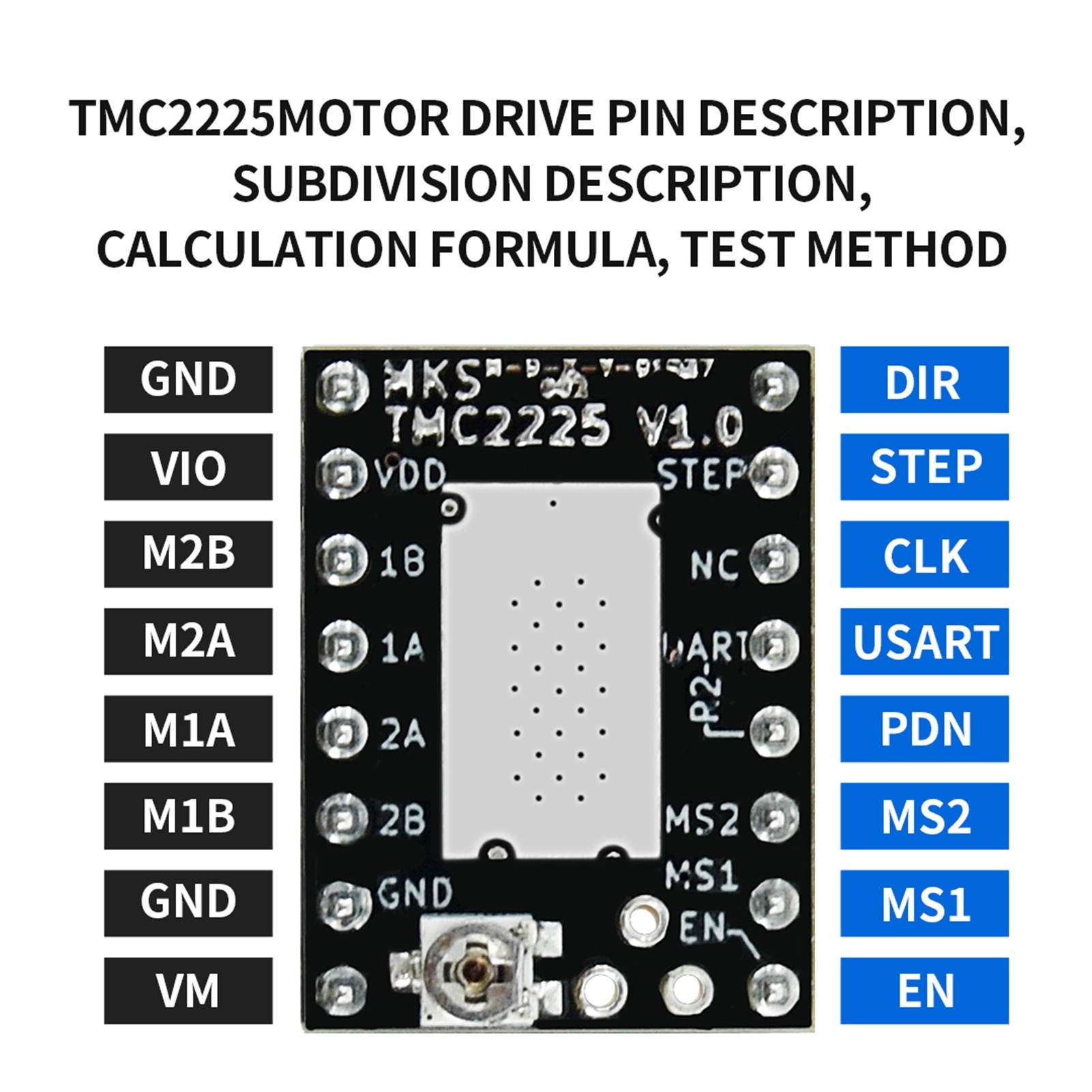Aibecy 4pcs TMC2225 Stepper Motor Driver Module with Heat Sink Support UART Mode for 3D Printer