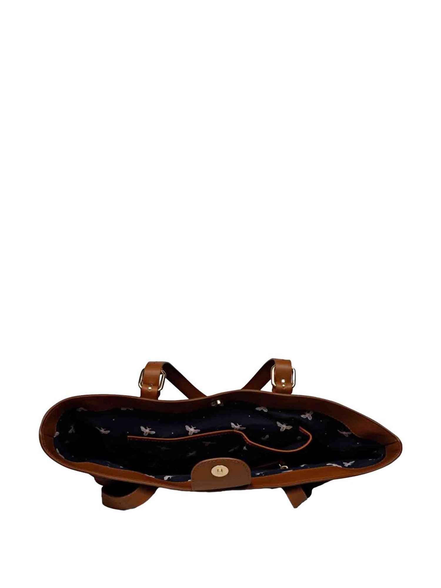 Favore Tan Solid Medium Tote Handbag