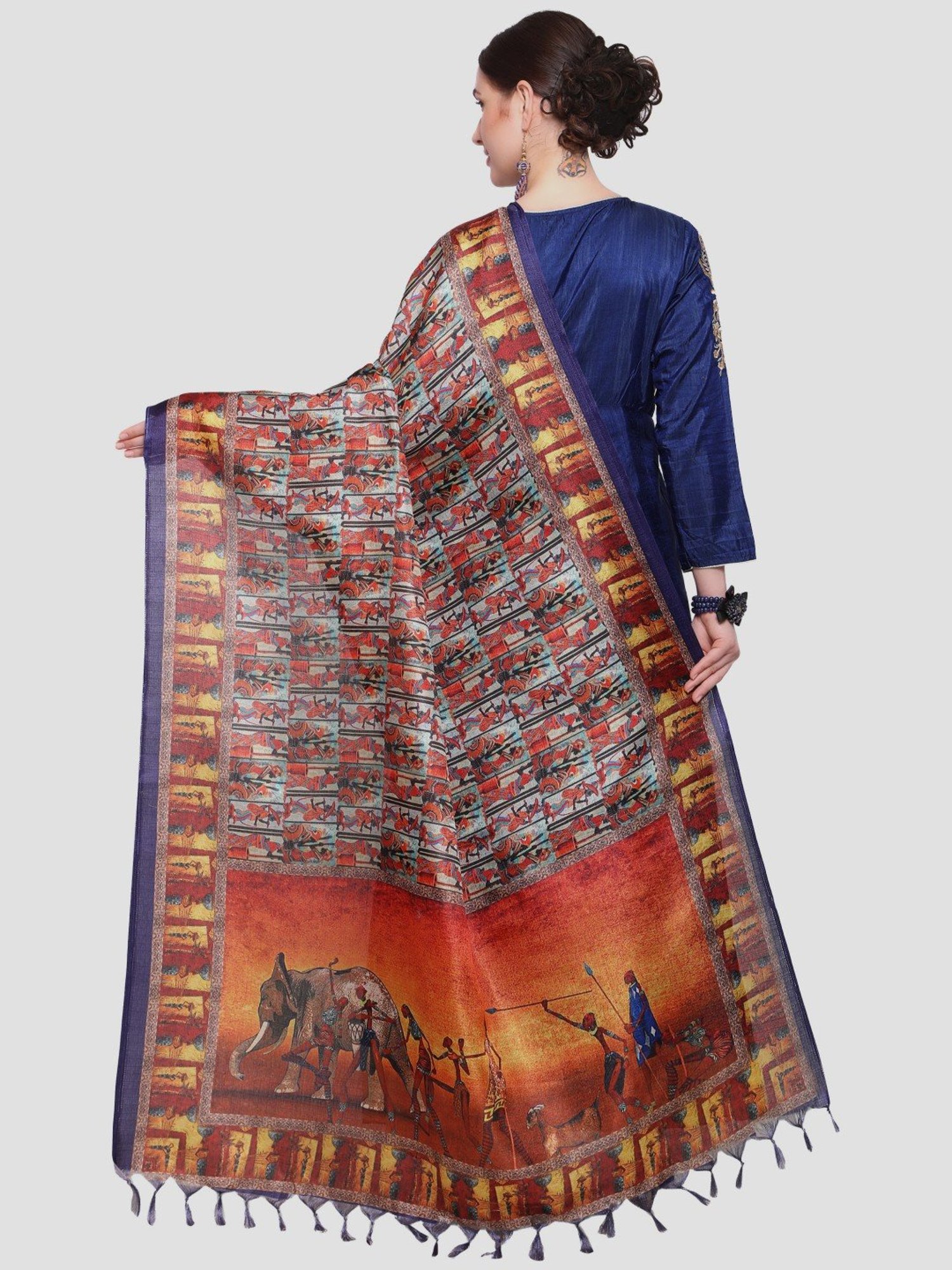 Saree Mall Multicolored Printed Dupatta