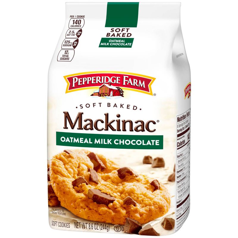 Pepperidge Farm Mackinac Soft Baked Oatmeal Milk Chocolate Cookies - 8.6oz