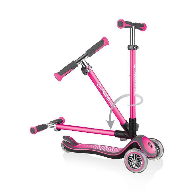 Globber Elite Deluxe Kick Scooter - Deep Pink