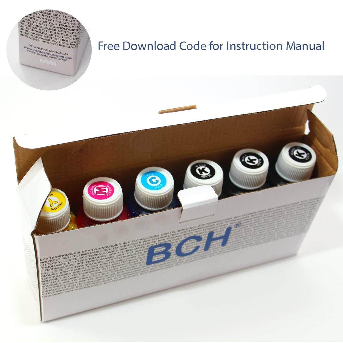 BCH Premium 600 ml (20oz) Bulk Refill Ink for H/P Printers