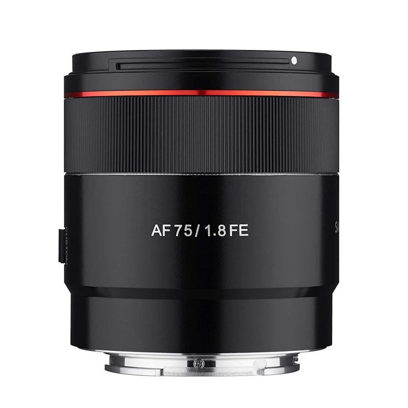 Samyang AF 75mm F1.8 Compact Auto Focus Telephoto Lens for Sony FE Mount, Black (SYIO75AF-E)