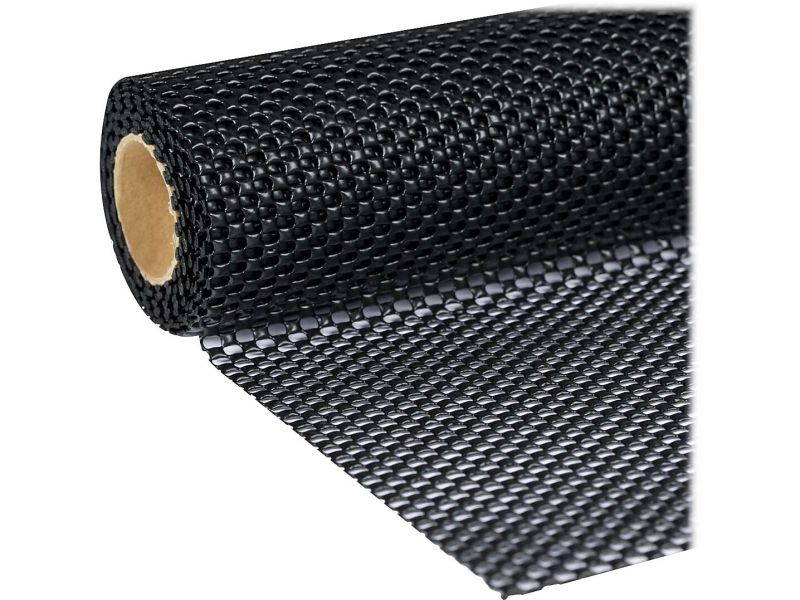 Duck Brand 284150 Super Grip Easy Liner Shelf Liner with Clorox Mold and Mildew Protection, 20 inches x 6-Feet, Black