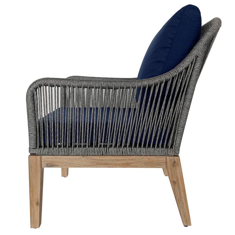 4pc Outdoor Conversation Set with Cushions - Navy - TK Classics