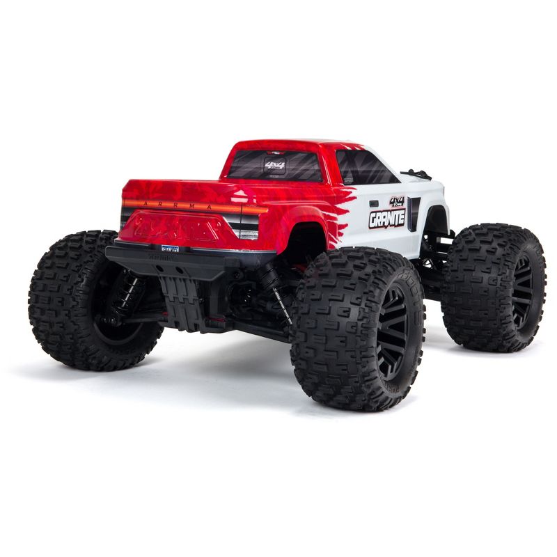 ARRMA RC Truck 1/10 GRANITE 4X4 V3 MEGA 550 Brushed Monster Truck RTR (Includes Transmitter, Receiver, Battery and Charger), Red, ARA4202V3T2