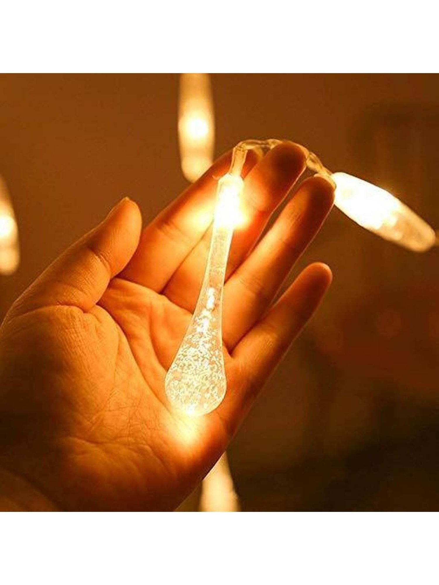 Homesake Yellow Copper 5M Water Drop Mode Led Fairy Lights,