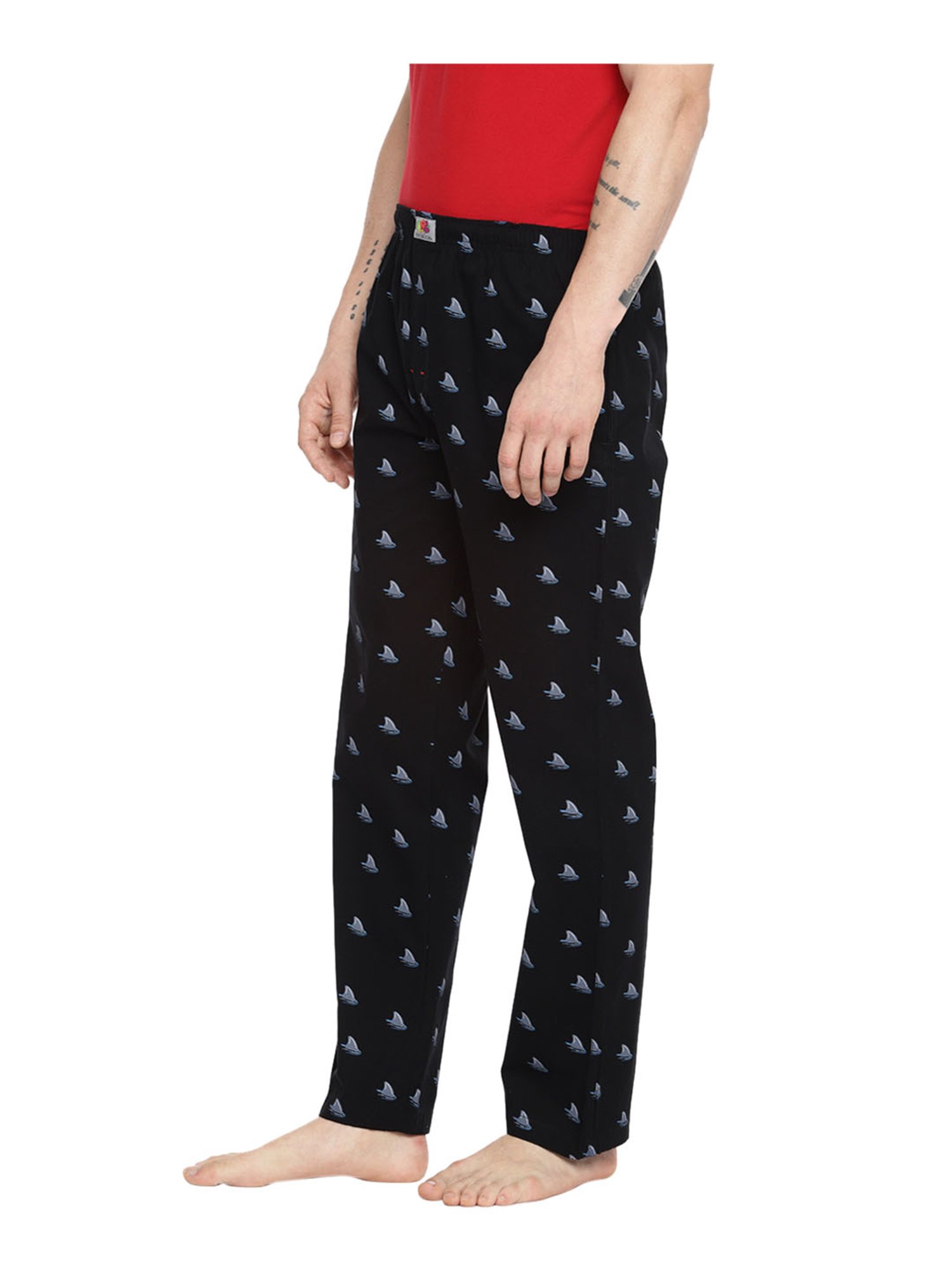 Fruit of the Loom Black Mid Rise Pyjama Pants