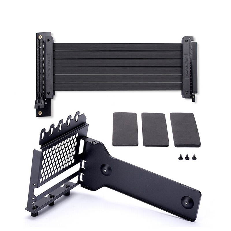 PCI-E GPU Extension Cable Anti Interference X16 Vertical Install VGA Holder For 7Slot Mount PH-VGPUKT Veritcal Mounting