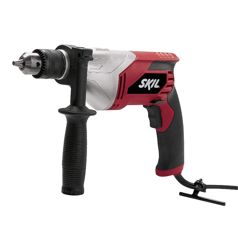 SKIL 6335-02 7 Amp 1/2 Inch Keyed Chuck Variable Speed Corded Electric Drill Driver, Red