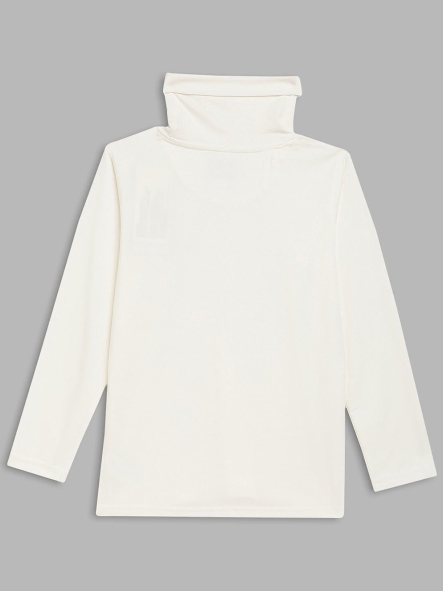 Blue Giraffe Kids Off-White Logo Full Sleeves T-Shirt