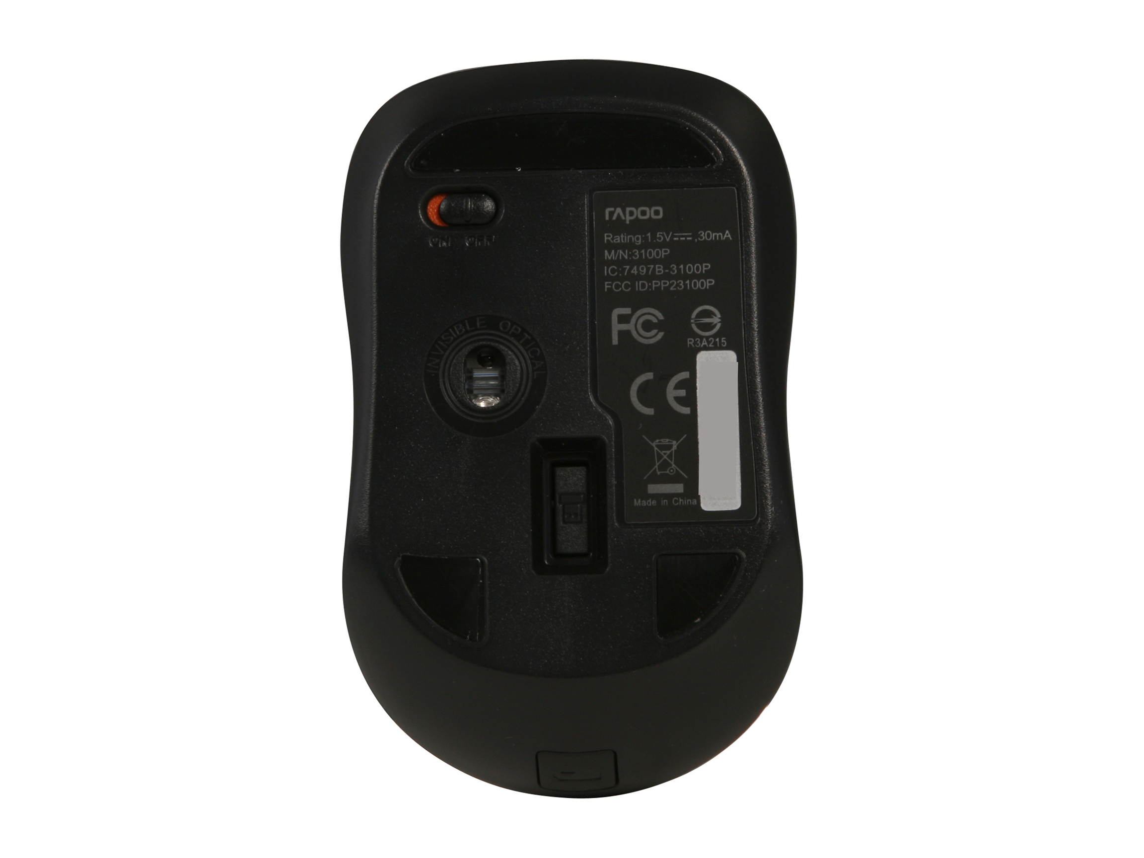 Rapoo 3100P Black 3 Buttons 1 x Wheel USB 5GHz Wireless Optical 1000 dpi Mouse