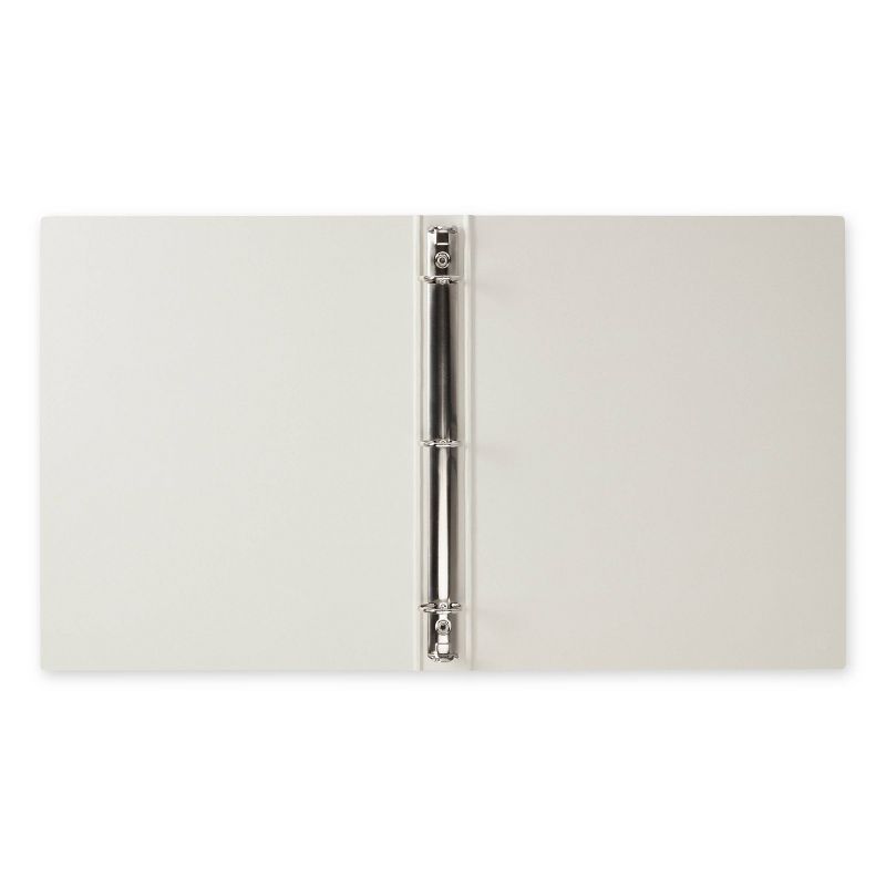 1" 200 sheet Round Ring Binder Charcoal - Good Office Day